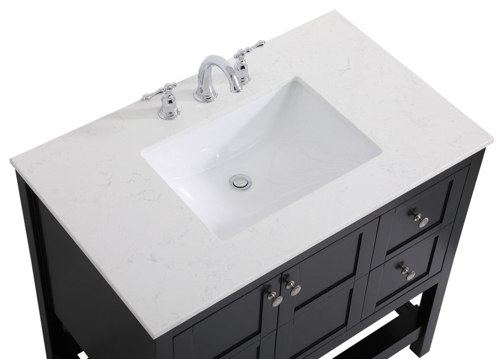Tucker Black 36" Single Sink Bathroom Vanity