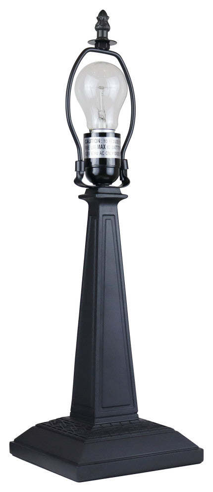Kinsey Mission Tiffany-Style Blackish Bronze 1 Light Table Lamp 12" Wide