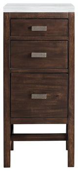 Addison 15"  Base Cabinet, Mid Century Acacia, 3CM Arctic Fall Solid Surface Top