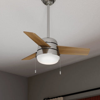Hunter 5930 Aker 36\" 3 Blade Indoor Ceiling Fan - Blades and LED - White