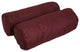 20"X8" Double-Corded Polyester Bolster Pillows With Inserts, Set of 2, Merlot