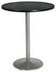 KFI Graphite Nebula 42in Breakroom Table - Round Silver Base Graphite (Charcoal)