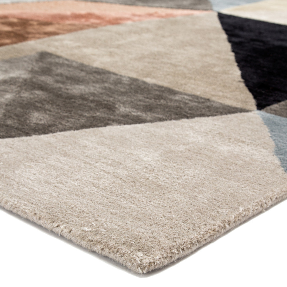 Jaipur Living Scalene Handmade Geometric Gray/ Blue Area Rug 10'X14'