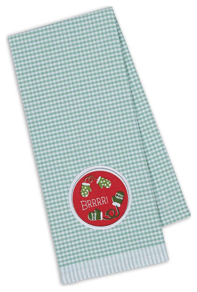 Owl Be Christmas Embroidered Dishtowel