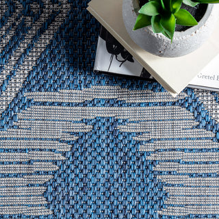 Nuloom Ranya Tribal Indoor/Outdoor Contemporary Area Rug, Blue 9'6"x12'