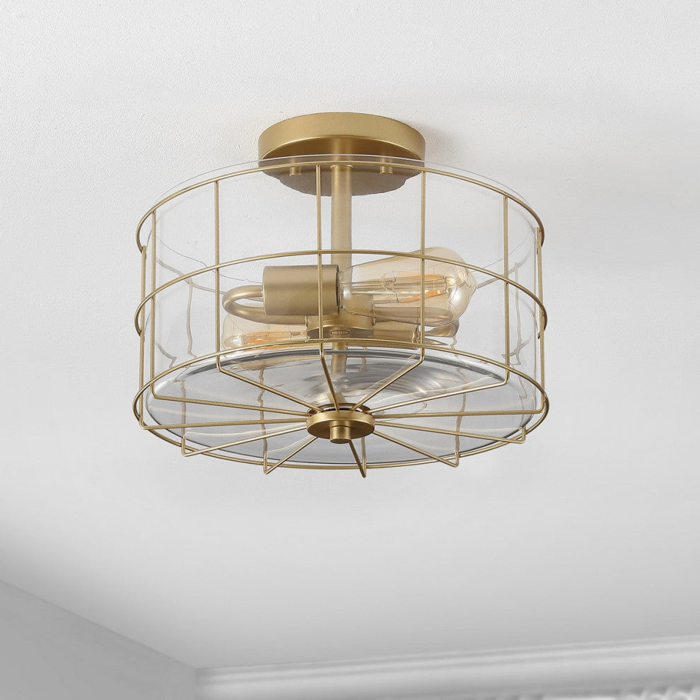 Safavieh Hannes Flush Mount Brass