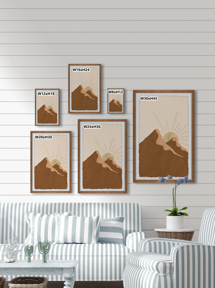 "Sunrise in Twin Peaks" Framed Painting Print, 20x30