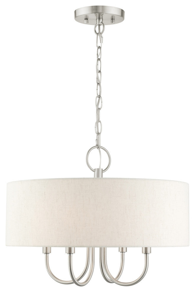 Brushed Nickel Transitional, Pendant Chandelier