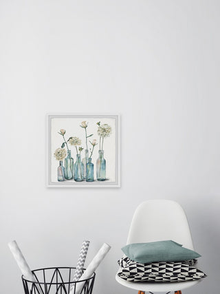 "Clearly White" Framed Painting Print, 12"x12"