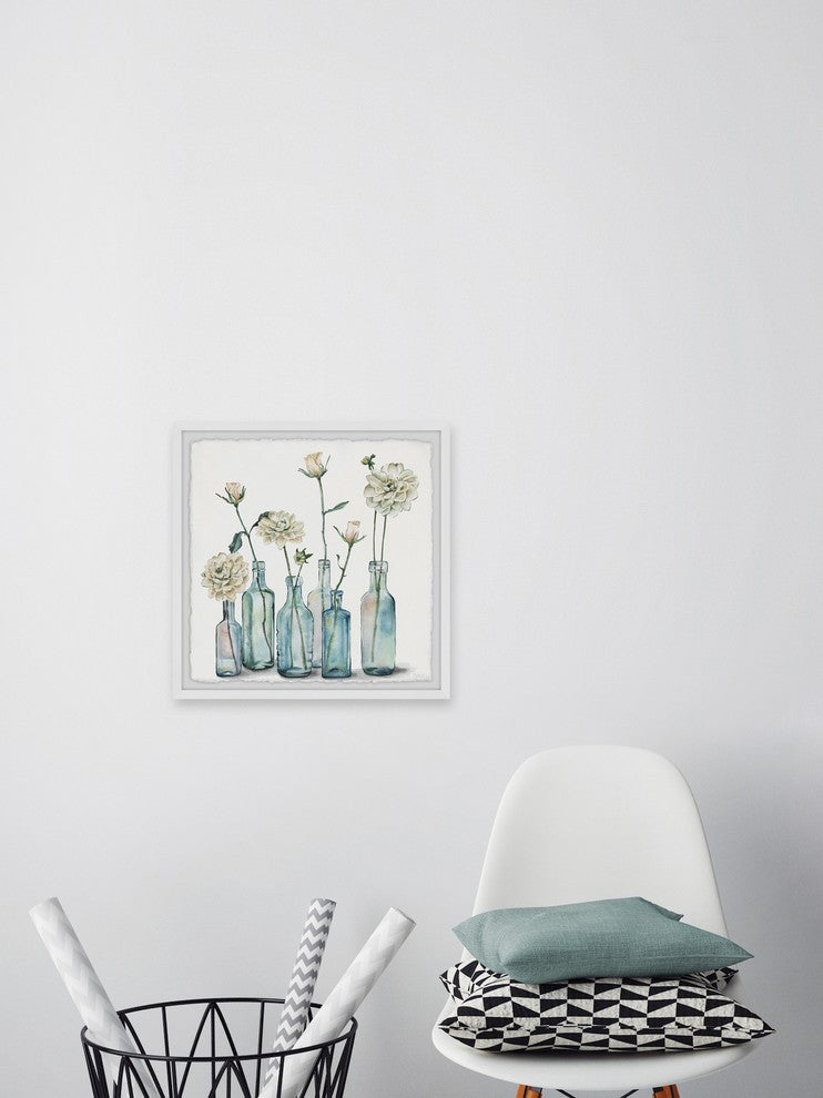 "Clearly White" Framed Painting Print, 12"x12"