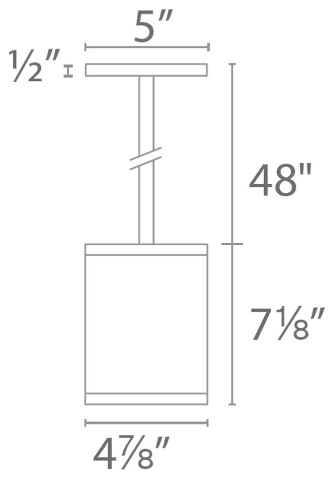 Tube Architectural 5" LED Color Changing Pendant Spot Beam, Graphite