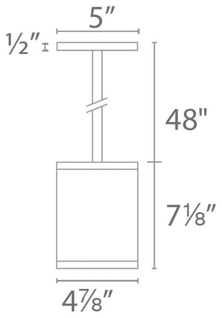 Tube Architectural 5" LED Color Changing Pendant Spot Beam, Graphite