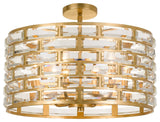 Crystorama MER-4866-GA_CEILING, 6-Light Ceiling Mount, Antique Gold