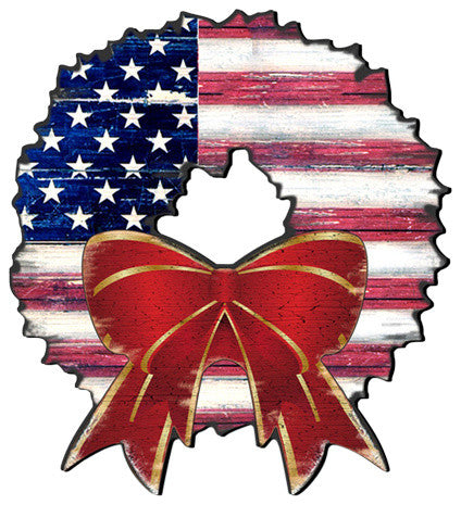 Patriotic Wreath Cupcake And Cake Toppers