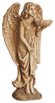 19.5"  Angel With Flower Outdoor Patio Garden Bird Feeder