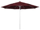 11' Fiberglass Umbrella Silver Anodized, Burgundy, 11'