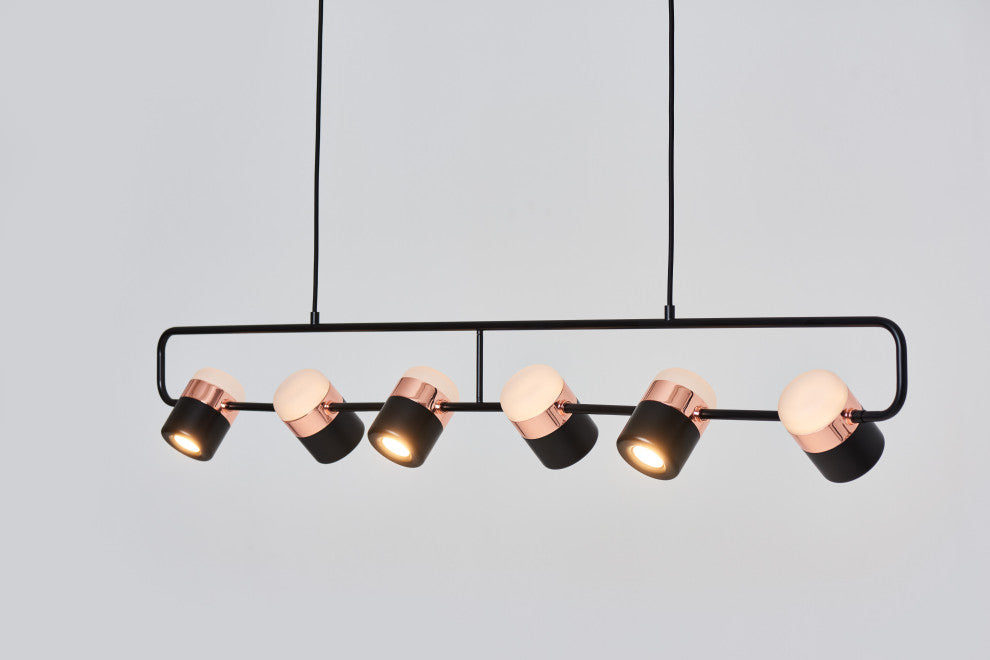 Ling Pendant, Black/Copper