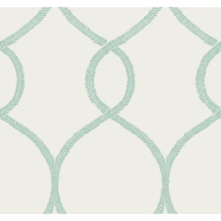 Laurel Leaf Ogee Wallpaper