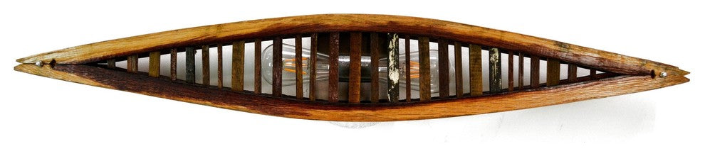 Wine Barrel Wall Sconce - Listras - Made from reclaimed CA wine barrels