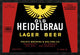 "Old Heidelbrau Lager Beer" Framed Canvas Giclee by Vintage Booze Labels, 38x26"