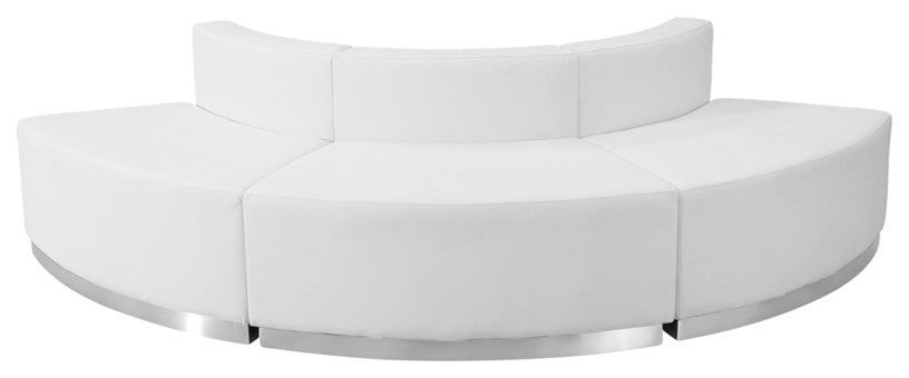 Hercules Alon Series Melrose White Leather Reception Configuration, 3 Pieces
