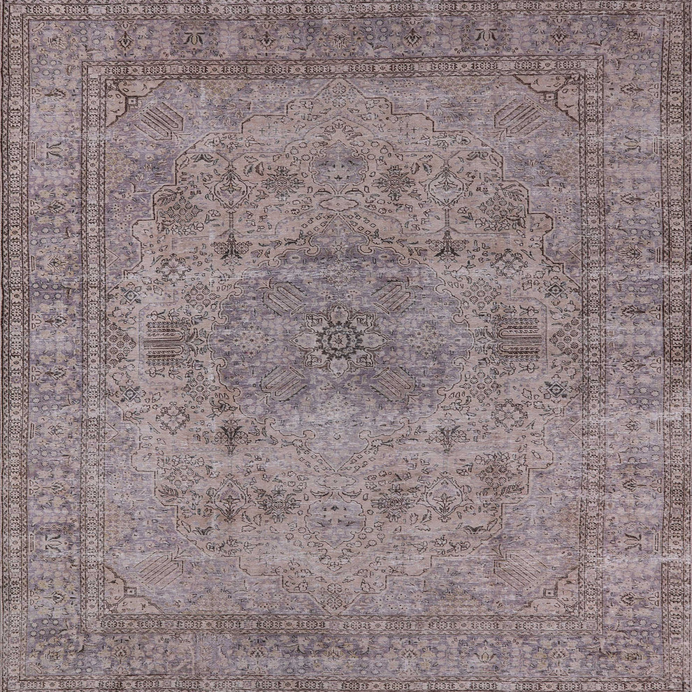 Ahgly Company Indoor Square Mid-Century Modern Area Rugs, 5' Square