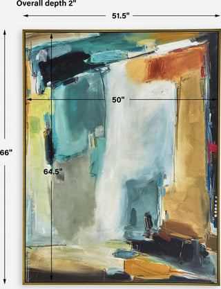 Uttermost 32332 Painters High 66" x 52" Framed Abstract Painting - Multicolored