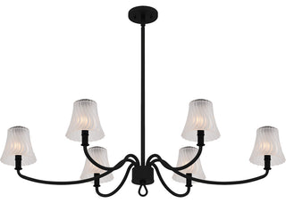 Quoizel MCK644 McKinney 6 Light 44"W Taper Candle Linear - Brushed Nickel