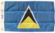 St. Lucia, 12"x18" Nylon Flag