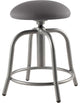 NPS 18"-25" Height Adjustable Stool, 3" Fabric Charcoal Seat, Grey Frame