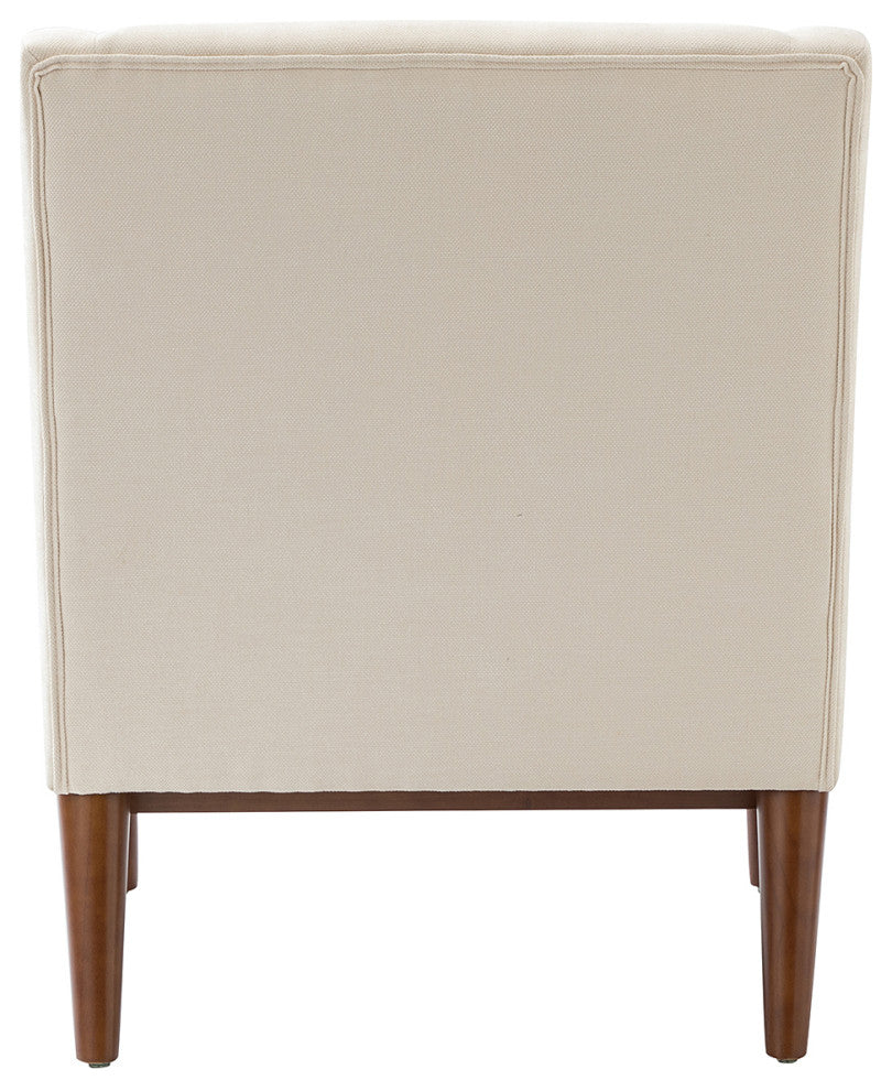 34.2" Comfy Living Room Armchair With Sloped Arms, Ivory