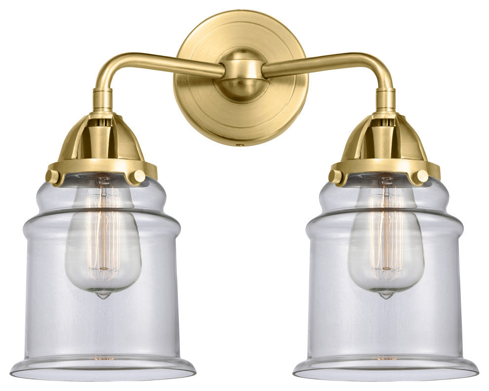 Innovations 288-2W-SG-G182-LED Canton 2 Light Bath Vanity Light, Satin Gold