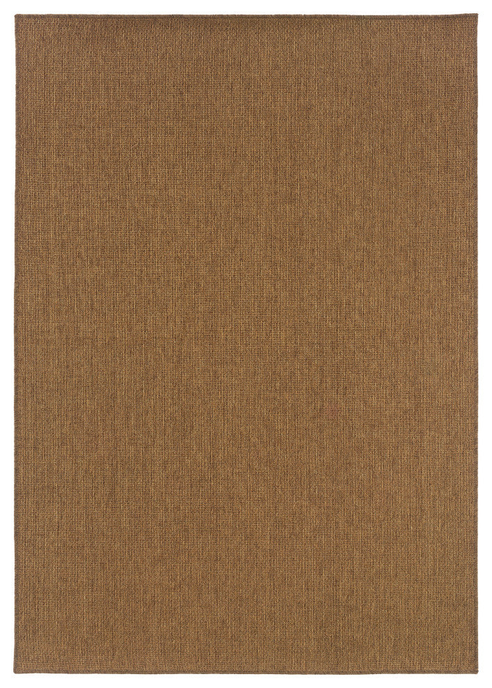 Oriental Weavers Karavia Collection Tan Solid Indoor/Outdoor Rug 5'3"X7'6"