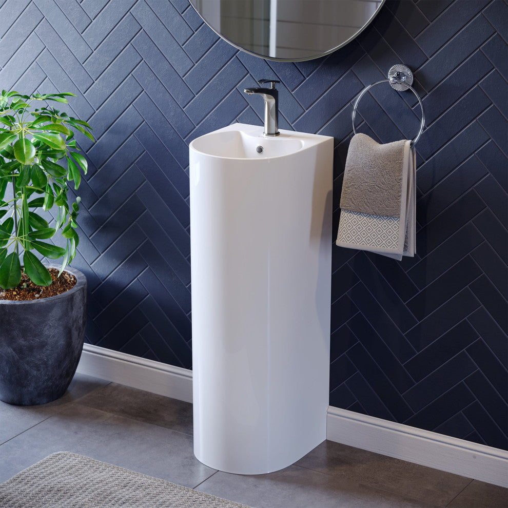 Swiss Madison Sublime Rounded Basin Pedestal sink