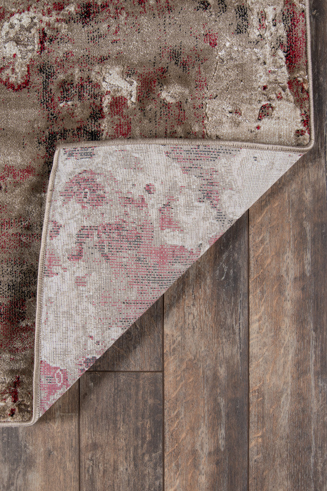 Momeni Monterey Polyester and Polypropylene Area Rug, Red, 8'6"x11'6"