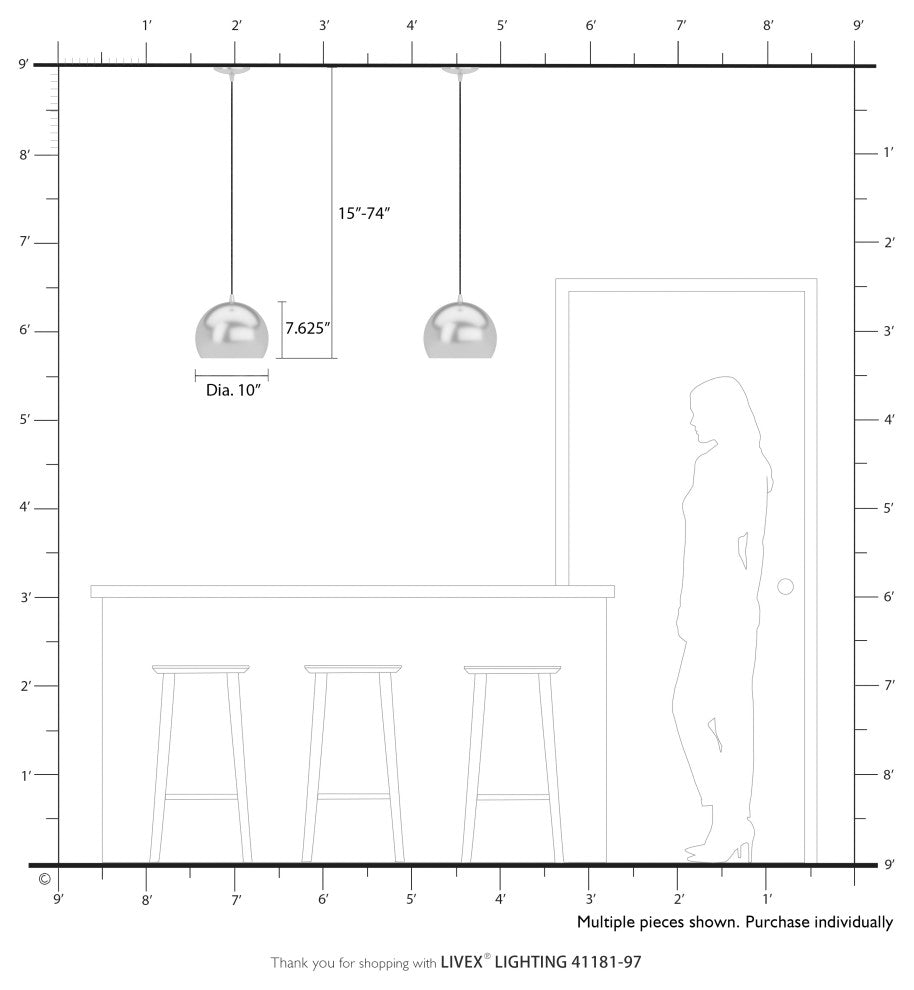 Piedmont 1-Light Shiny Hunter Green Globe Pendant