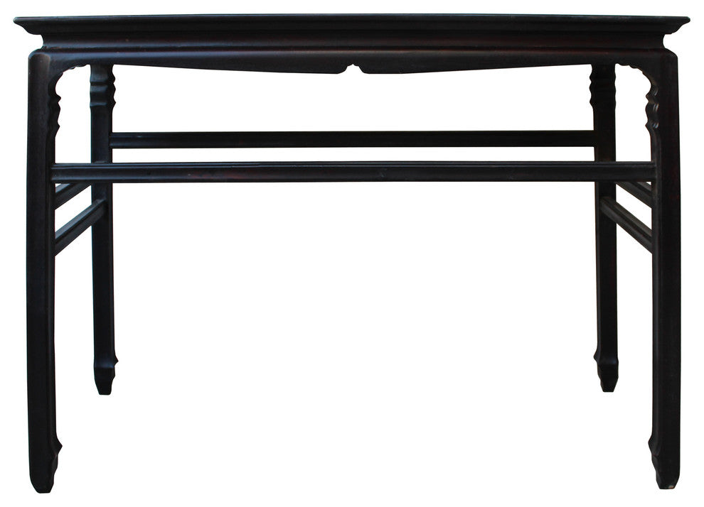 Chinese Dark Brown Huali Rosewood Ming Style Apron Side Altar Table Hcs4531