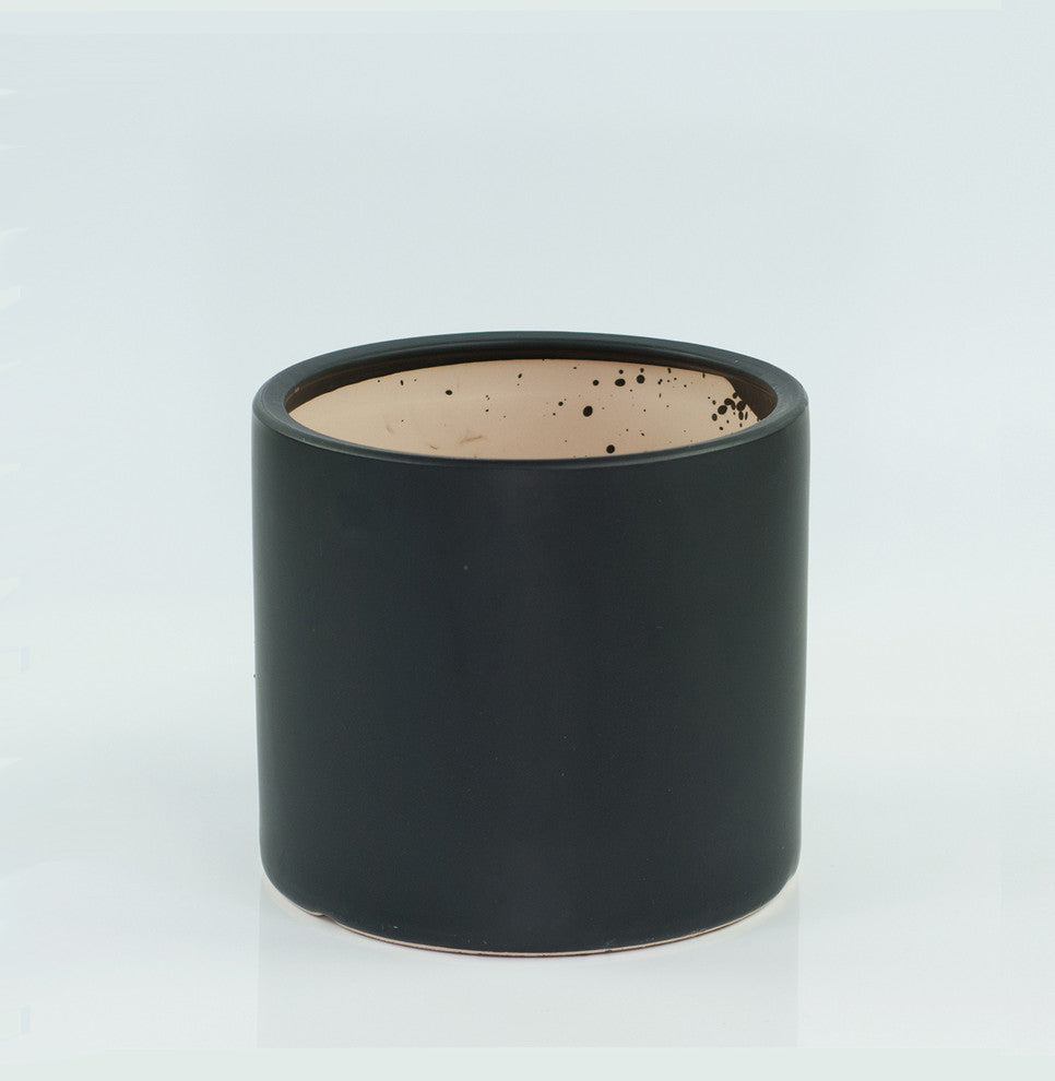 Large Ceramic Pot 10'' Black