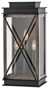 Hinkley Montecito Large Wall Mount Lantern, Black