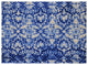 2' x 3' Shades of Blue Vintage Floral Washable Floor Mat