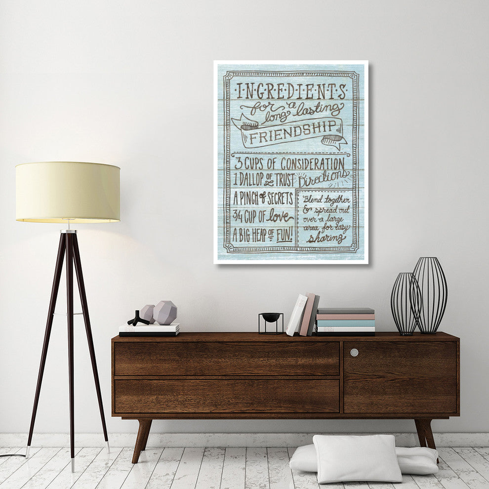 "Ingredients For Life IV Blue" Digital Paper Print by Mary Urban, 38"x50"