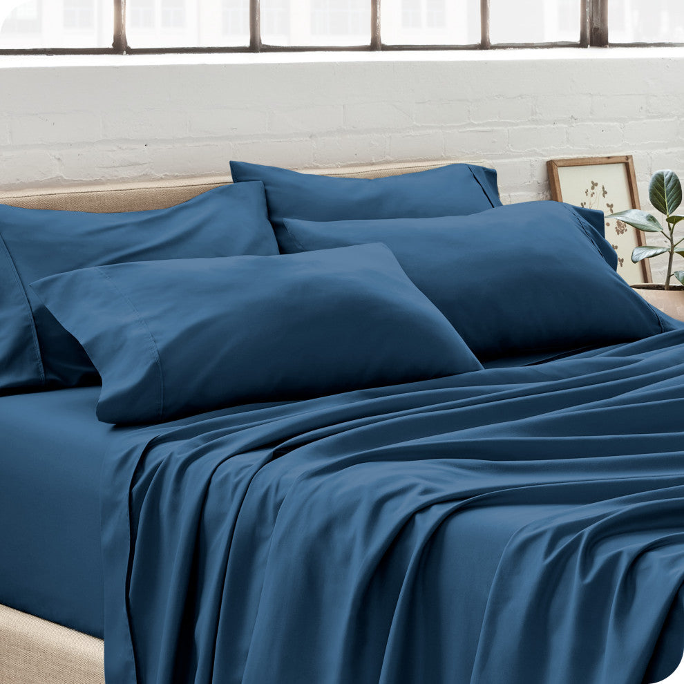 Bare Home Microfiber Pillowcases - Multi-Pack, Dark Blue, Standard, Set of 4