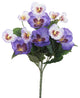 Vickerman 10" Pansy Bush, 4 per Pack, Purple