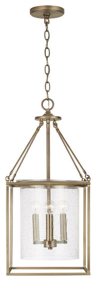 Capital Lighting 532843 4 Light 11-3/4"W Taper Candle Pendant - Aged Brass