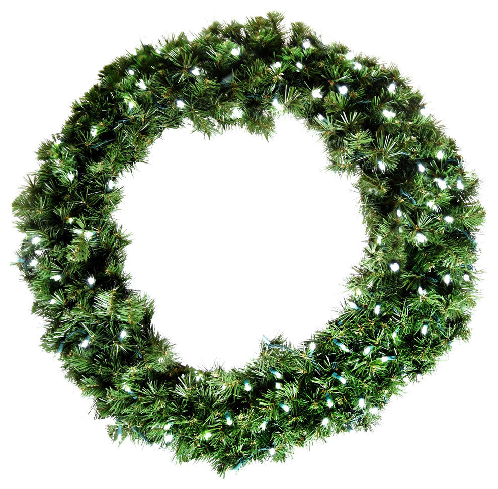 3' Sequoia Wreath Pre-Lit With Pure White LEDs