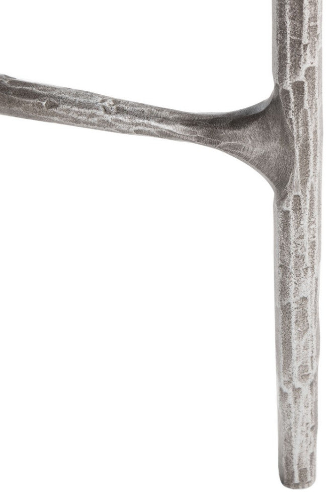Safavieh Couture Jessa Forged Metal Tall Round End Table, Silver