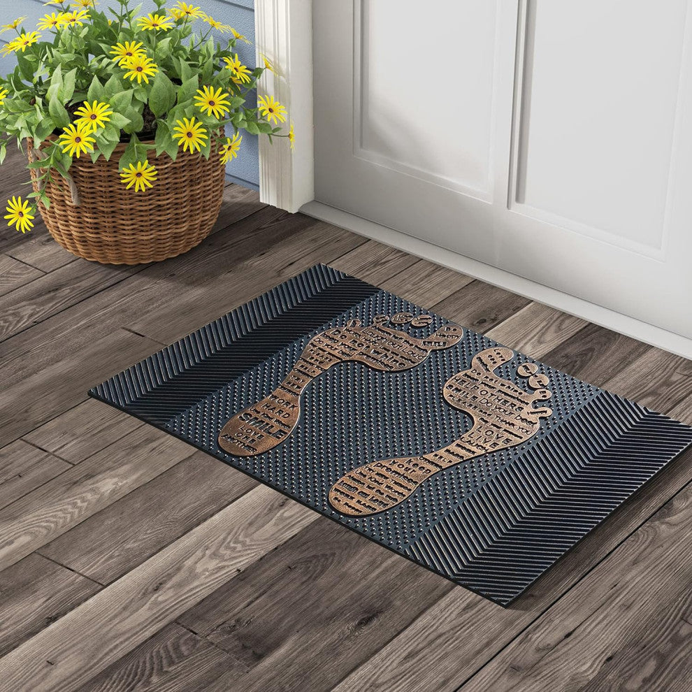 A1HC Rubber Pin Welcome Door Mats 18"x30" for Outdoor Entrance