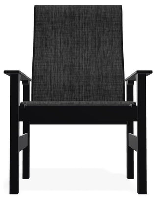 Leeward Sling Outdoor Armchair, Augustine Shadow/Black