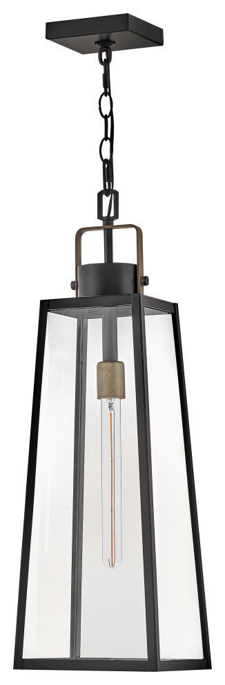Lark Hugh Large Hanging Lantern, Black
