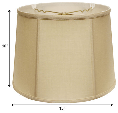 15" Inherent Throwback Drum Pongee Silk Lampshade